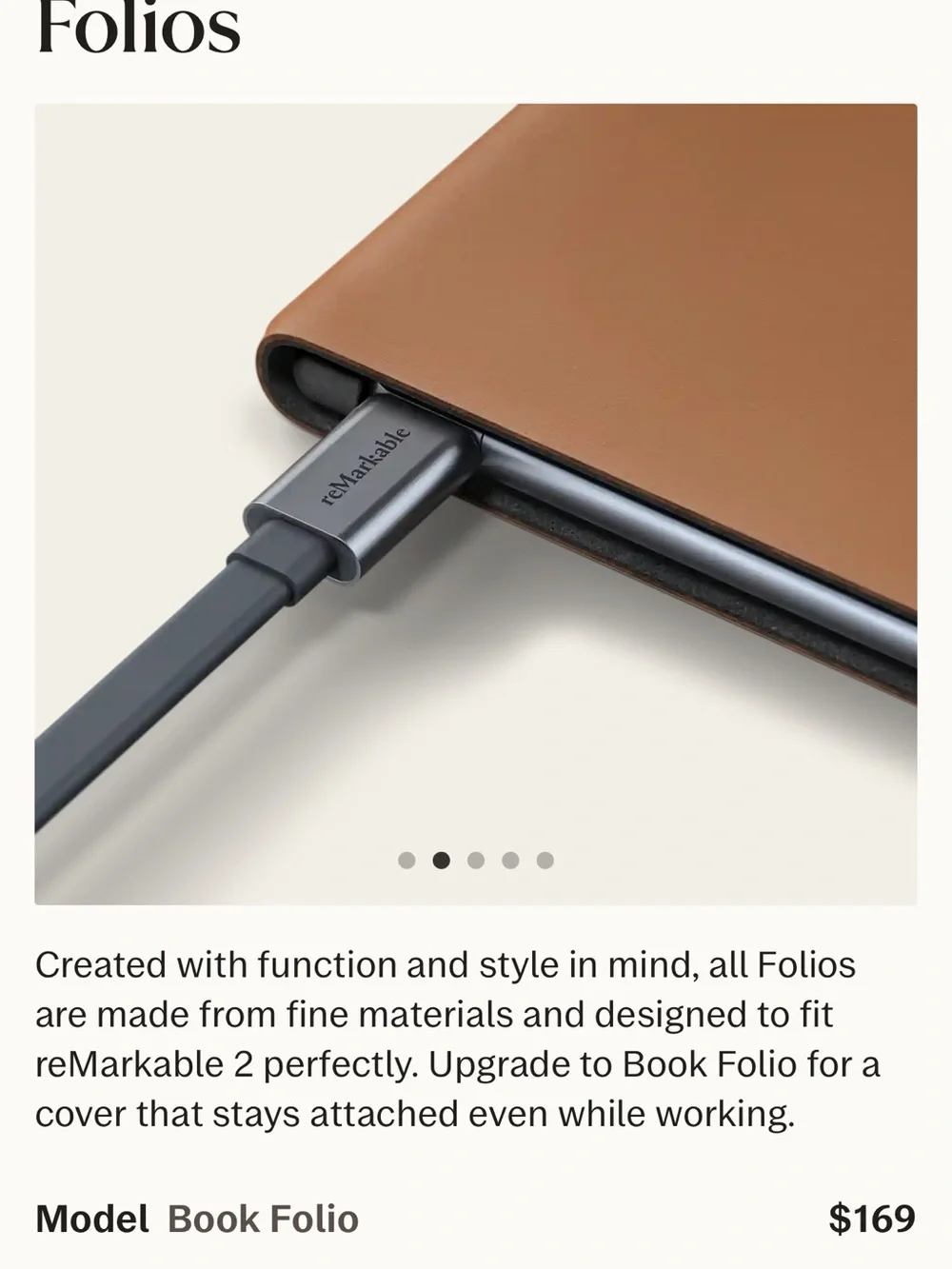 reMarkable 2 with Marker Plus and Folio Leather Cover